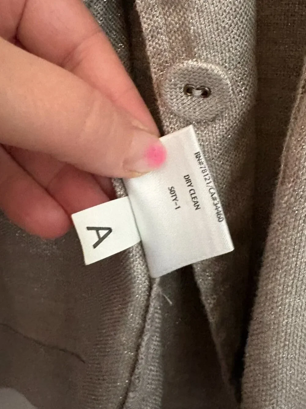 Eileen Fisher Linen Blazer Sparkle Metallic - XL - note small flaw - Picture 3 of 8